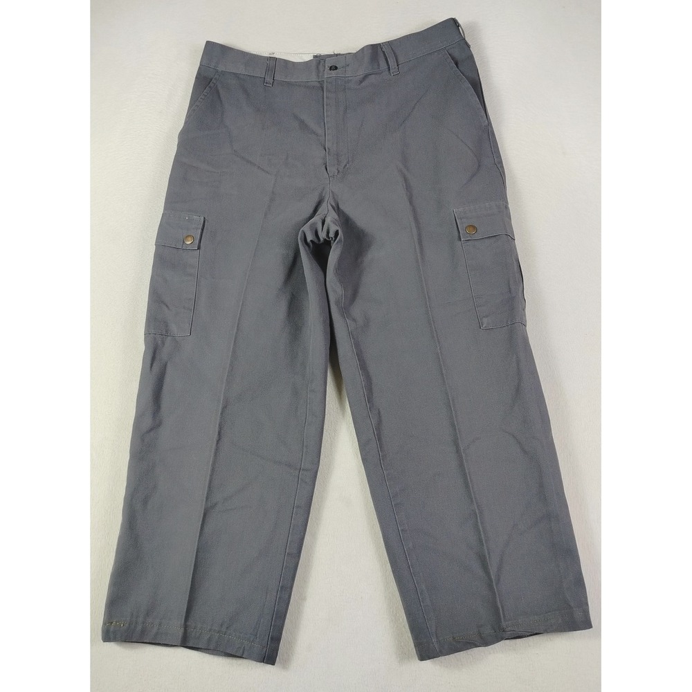 Aramark Cargo Pants Mens 38 Gray Workwear Utility Uniform Industrial Pockets